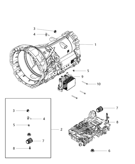 2006 Jeep Liberty Plug Kit Transmission Diagram for 68241047AA