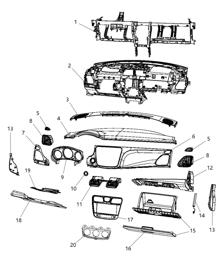 Outlet Center Diagram for 1VP63DX9AC