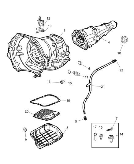 Extension Transmission Diagram for 5143635AA