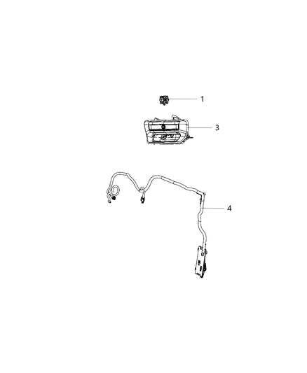 2019 Ram 2500 Rear Camera Diagram for 68274731AE