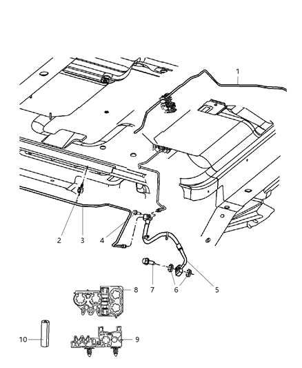 Bundle Fuel And Brake Tube Diagram for 52124240AC