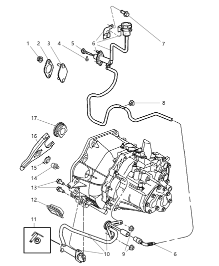 Slave Cylinder Diagram for 4668665AC