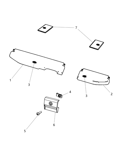 2011 Ram 2500 Striker Decklid Latch Diagram for 55365125AA