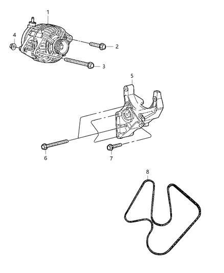 Belt Accessory Drive Diagram for 53032433AB