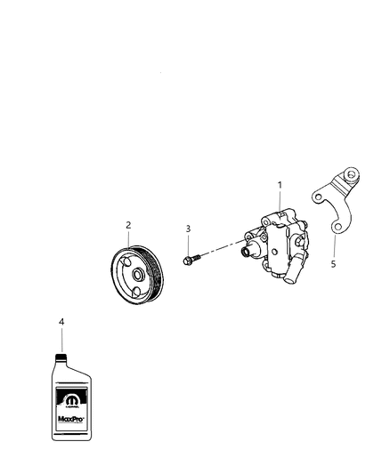 1990 Dodge B150 Pump Power Steering Diagram for R5290845AB