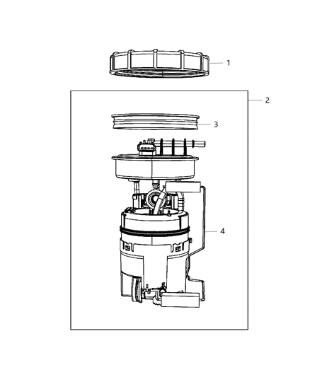 Module Kit Fuel Pump/Level Unit Diagram for 68026581AB