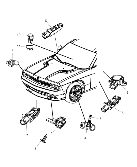 Sensor Tire Pressure See Sensors Group 008 Diagram for 56029400AC