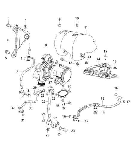 2018 Jeep Compass Shield Heat Diagram for 4893373AB