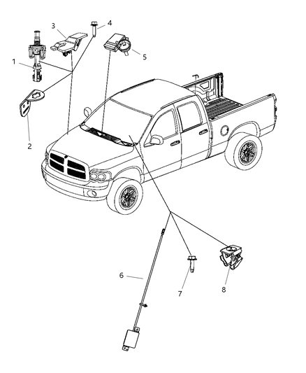 Receiver Control Module Diagram for 5026224AN