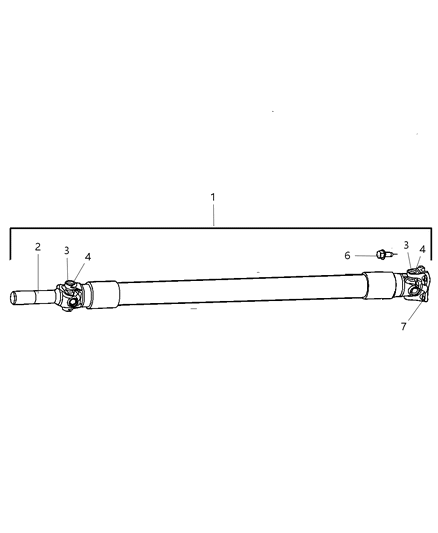1997 Chrysler LHS Shaft Drive Rear 1-Piece Diagram for 52123220AA