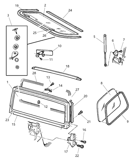 Seal Header Opening Diagram for 55176512AE