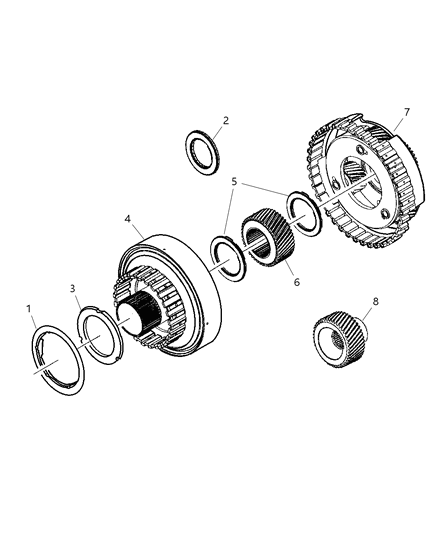 1998 Dodge Caravan Gear Reaction Sun Diagram for 4799602