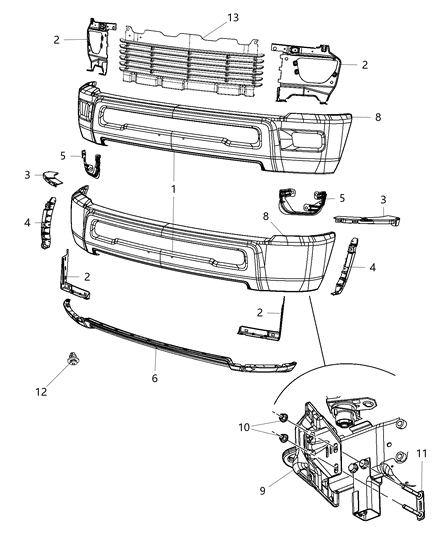 Bolt Hexagon Flange Head M6X1.00X25.00 Diagram for 68086524AA