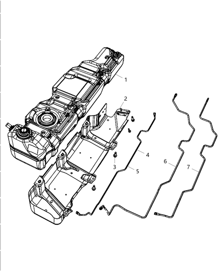Tube Fuel Return Diagram for 52126031AB