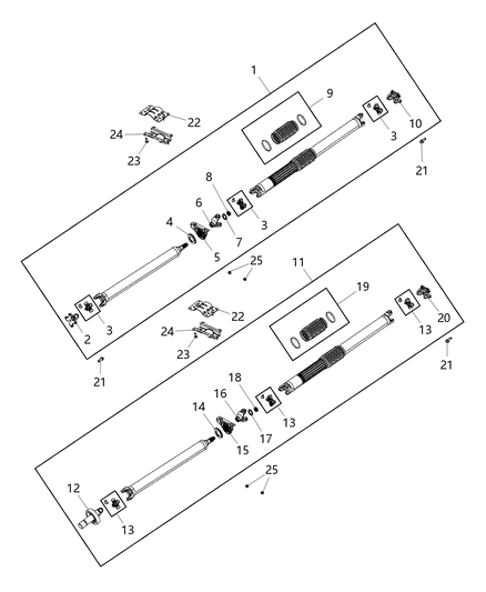 Boot Kit Drive Shaft Diagram for 68418247AA