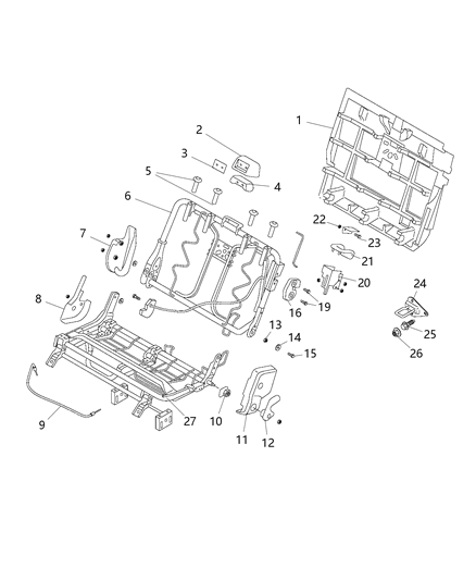 1987 Jeep Comanche Screw Seat To Floor Mounting Diagram for 68275728AA