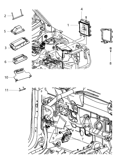 Module Transmission Control Diagram for 5150823AE