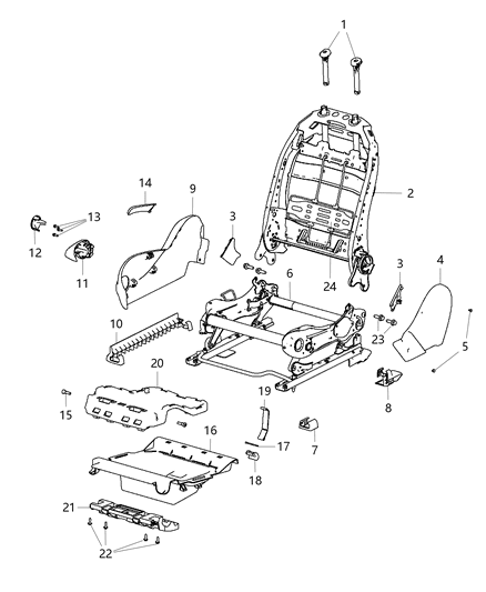 Strap Seat Pull Diagram for 1RA85DW1AA