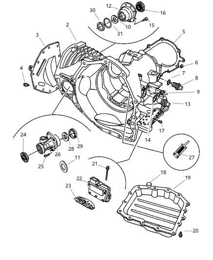 1985 Dodge D250 Pan Transaxle Differential Oil Diagram for 5078525AA