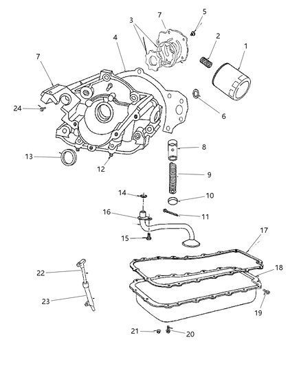 1991 Chrysler Town & Country Cover, Air Cleaner Diagram for 6504364
