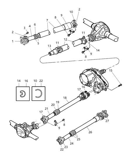 Universal Joint Kit Diagram for 5093377AB