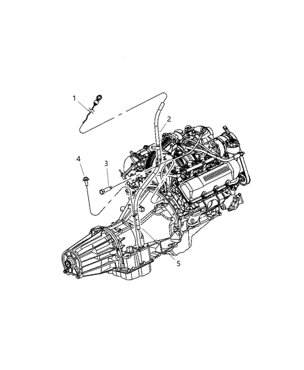 2023 Ram 1500 Classic Indicator Transmission Fluid Level Diagram for 53013592AC