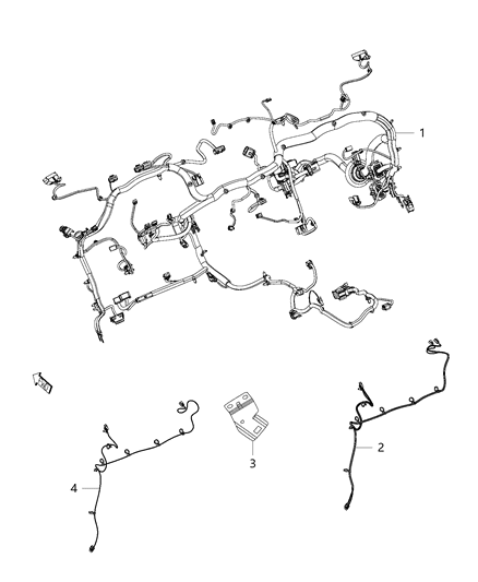 2013 Ram 3500 Wiring Instrument Panel Diagram for 68190391AB