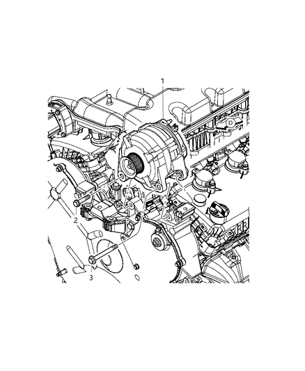 2000 Chrysler Town & Country Generator Engine Diagram for R4801483AA