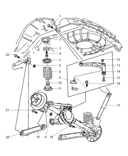 2024 Jeep Grand Cherokee Arm Control Diagram for 52088355AB