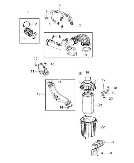 Clamp Hose M21.50 Diagram for 6106140AA