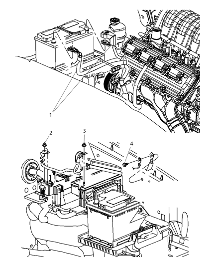 Wiring Alternator And Battery Diagram for 56050945AB