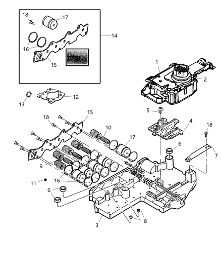 Valve Body Assembly Diagram for 5080732AA