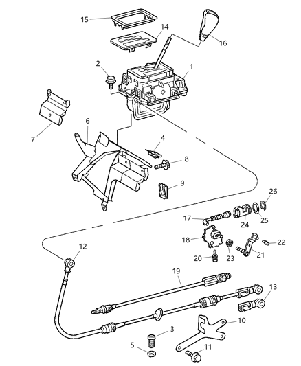 Cover Gearshift Diagram for 5104041AA