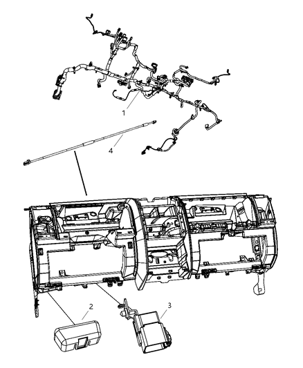 2015 Ram 2500 Wiring Jumper Instrument Panel Diagram for 56048919AB
