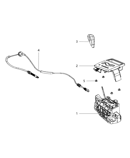 Gear Shift Assembly Diagram for 4578583AD