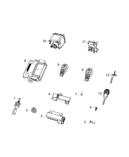 2009 Jeep Liberty Plate Striker Diagram for 5026568AB