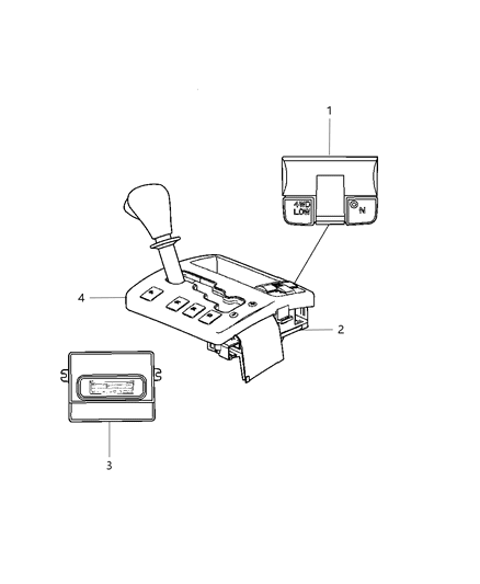 2014 Jeep Wrangler Housing And Lever Shifter Diagram for 52124682AD