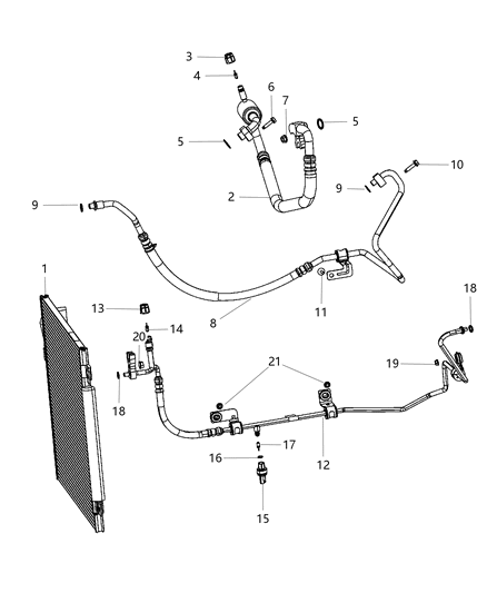 Cap A/C Charge Valve Diagram for 68238256AA