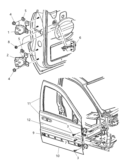 2020 Jeep Grand Cherokee Hinge Door Half Upper Diagram for 55136480AC