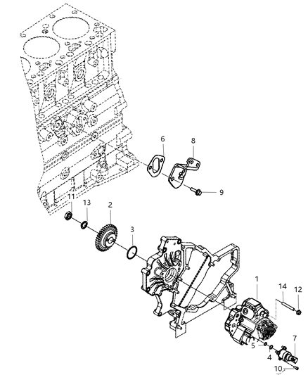 2001 Chrysler LHS Gear Injection Pump Diagram for 5086766AA