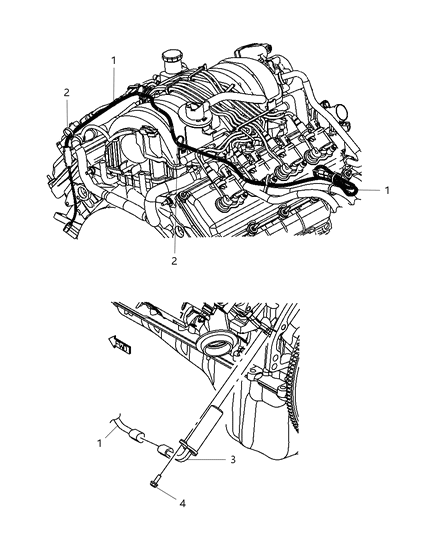 1999 Dodge Ram 3500 Van Cord Engine Block Heater Diagram for 68070034AB