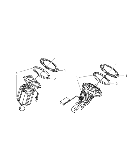Module Kit Fuel Pump/Level Unit Diagram for 5136021AG