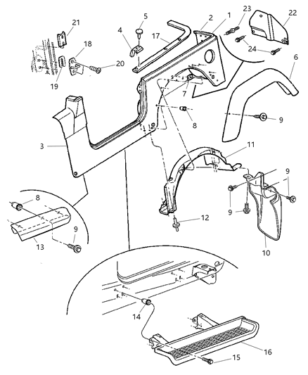 Extension Wheel House Diagram for 5DS74DX8AC
