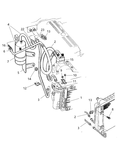 Switch A/C High Pressure Cut Off Diagram for 5015792AA