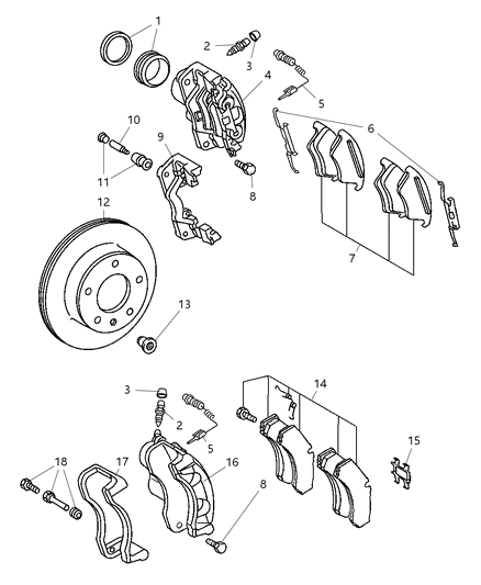 Rotor Brake Diagram for 5114479AA