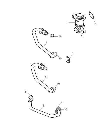 Valve EGR Diagram for 4593820AC