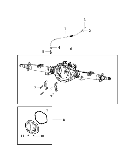 2020 Ram 3500 Housing Rear Axle Diagram for 68460130AA