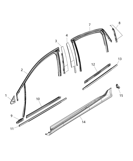 Molding Sill Diagram for 1VQ09MAGAD