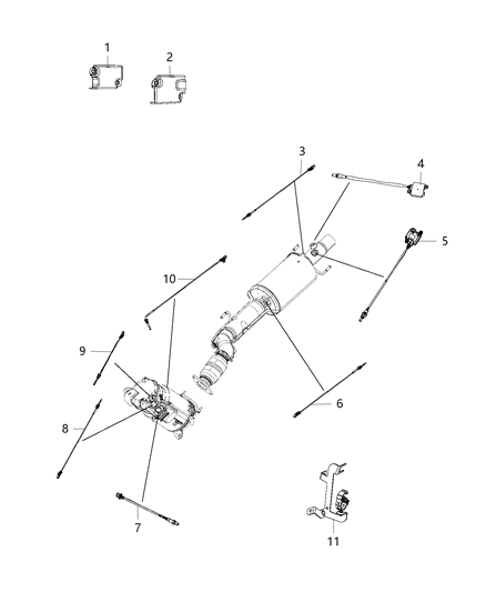 1997 Jeep Cherokee Sensor Temperature / Pressure SCR 1 / 3 Diagram for 68224044AB