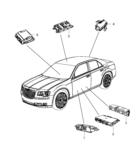 2000 Dodge Ram 2500 Module Door Diagram for 5026610AF